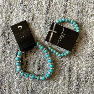 Turquoise (cross) bracelet set